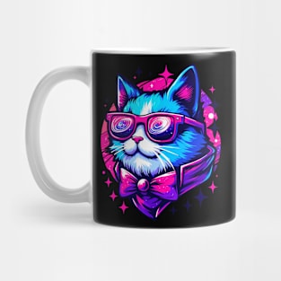 Trendy Kawaii Cosmic Cat in Stars Mug